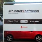 Werbeschild mit Digitaldruck kaschiert